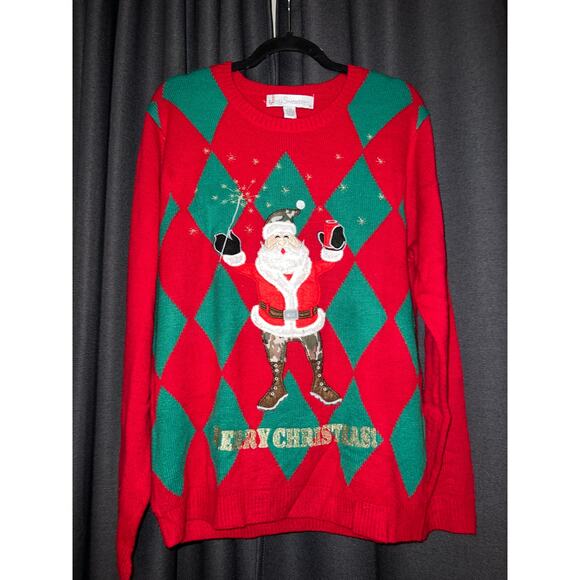 Ugly Christmas Sweater Xmas Size Large - Picture 1 of 3